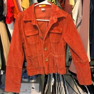 Orange corduroy blazer